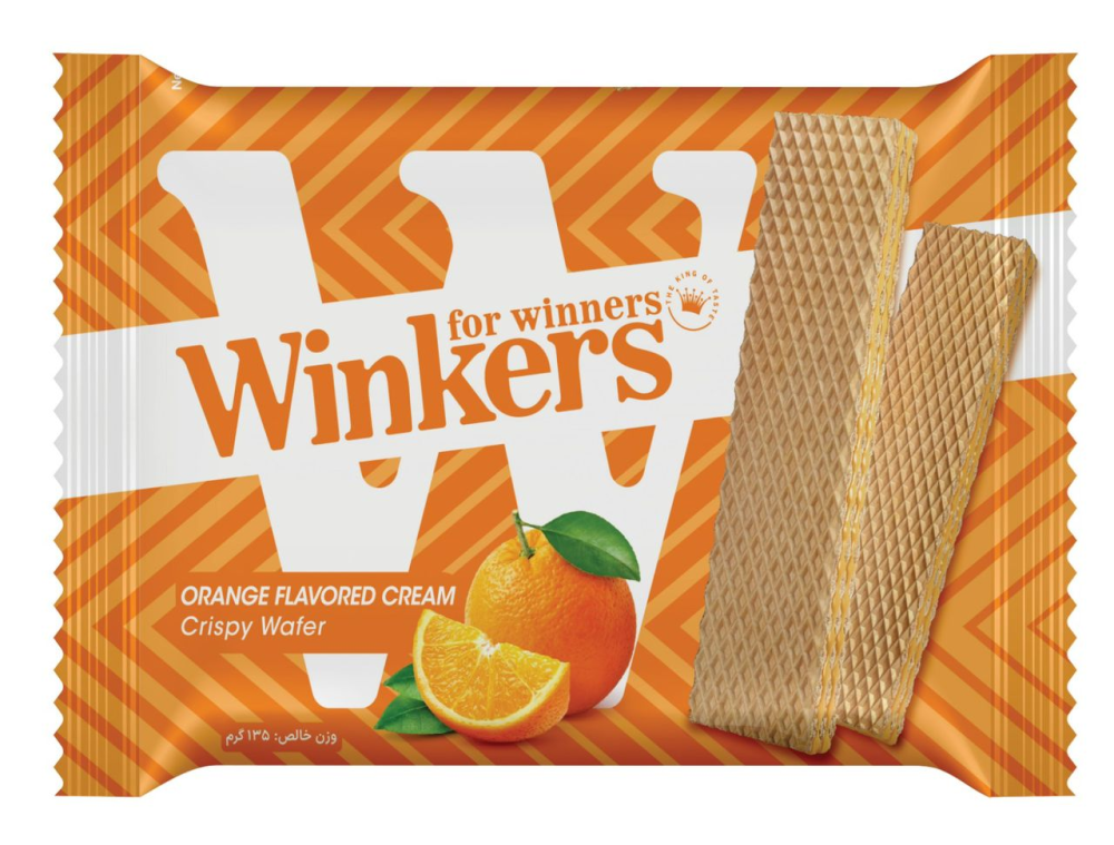 Winkers вафли со вкусом сливок апельсин